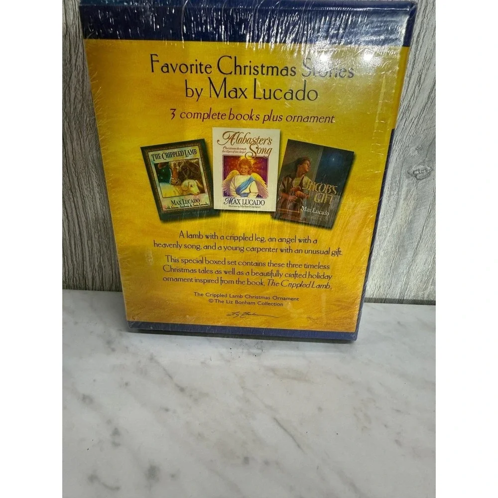 Max Lucado Christmas Collection 3 Book Boxed Set with Crippled Lamb Ornament NEW